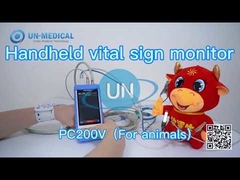 PC200V ECG + SpO2 + Temp+ NIBP Portable Handheld Vital Sign Monitor with CE ISO for Vet/Pets